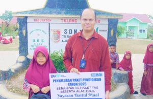 Kepala SDN 01 Apresiasi Bantuan Paket Pendidikan BRI Cabang Tulang Bawang