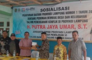 Putra Jaya Umar Sosialisasikan Perda Nomor 1 Tahun 2026