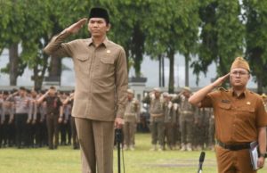 Wakil Ketua Komisi I DPRD Lampung Pimpin Upacara Bersama Forkopimda