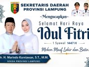 Sekdaprov Lampung Marindo Kurniawan Mengucapkan Selamat Hari Raya Idul Fitri 1 Syawal 1447 Hijriah