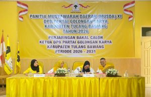 Senin DPD II Partai Golkar Tulang Bawang Buka Penjaringan Calon Ketua