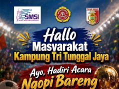 SMSI Tulang Bawang dan Kampung Tri Tunggal Jaya Gelar Nobar Final Piala Dunia Spanyol vs Argentina