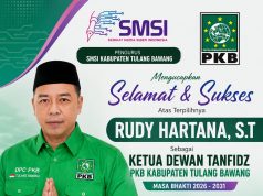 SMSI Tulang Bawang Ucapkan Selamat Atas Pelantikan Ketua DPC PKB Rudy Hartana