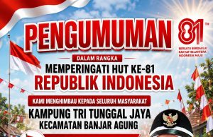 Semarak Kemerdekaan, Pemkam Tri Tunggal Jaya Himbau Pasang Umbul-umbul dan Bendera
