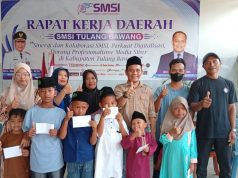 SMSI Tulang Bawang Gelar Jumat Berkah Ke-111, Santuni 6 Anak Yatim