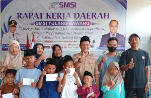 SMSI Tulang Bawang Gelar Jumat Berkah Ke-111, Santuni 6 Anak Yatim