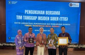 Pemkab Tubaba Ikuti Pengukuhan Bersama Tim Tanggap Insiden Siber oleh BSSN